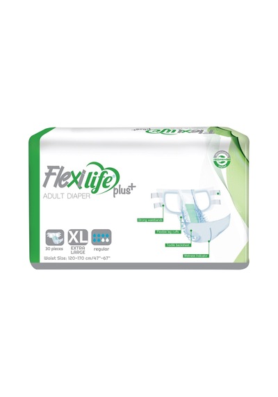 Flexi Life Plus Hasta Bezi 30'lu Extra Large - Nefes Alan Tekstil Yüzeyi 2'li Ekonomik Paket - Tarı XL