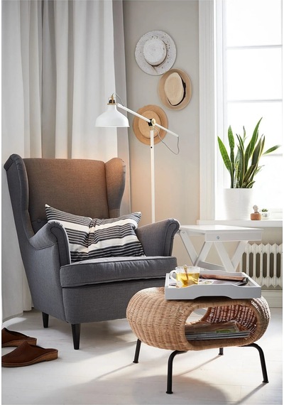 Ikea Gri Ferah Berjer Koltuk