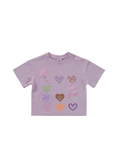 Civil Baby Kalp Nakışlı 6-18 Ay Takım - Lila