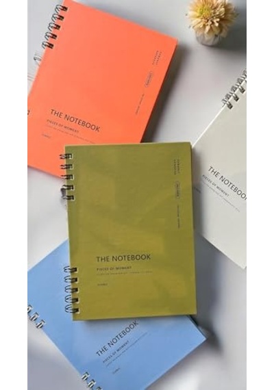 Spiralli 80 Yaprak Noktalı A5 Defter, Not Defteri, Okul Defteri, 4 Farklı Renk Seçeneği 01 Light Grey Genel