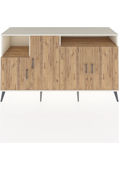 Kronos Konsol 5 Raflı 4 Kapaklı 176x59x99 Aytaşı-çam Aytaşı-çam