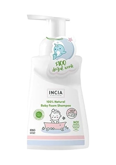 %100 Doğal Organik Sertifikalı Bebek Köpük Şampuanı Saç Vücut Lavanta Konak Önleyici Yenidoğan 200 Ml Açik Gri
