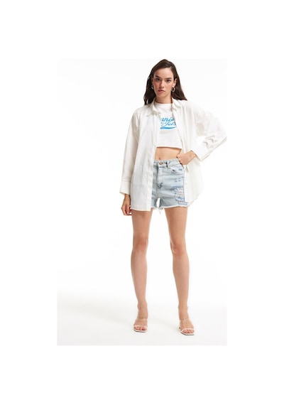 Quzu Oversize Gömlek Ekru
