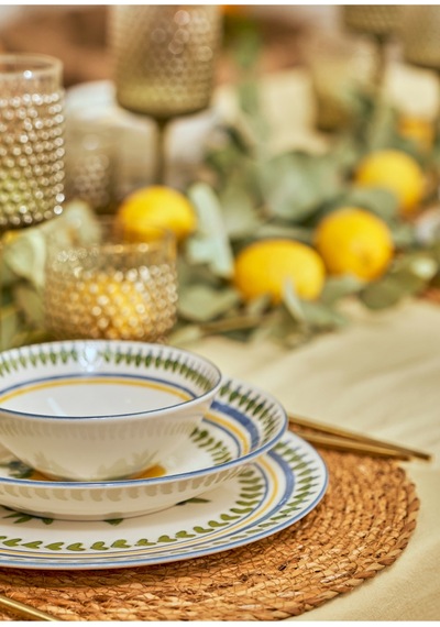Bella Maison Lemoncello Porselen 48 Parça 12 Kişilik Yemek Takımı Çok Renkli