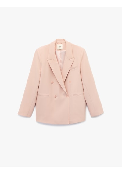 Koton Kruvaze Uzun Kollu Oversize Blazer Ceket Pembe 6wak50047uw Gül Koton Kruvaze Uzun Kollu Oversize Blazer Ceket Pembe 6wak50047uw Gül
