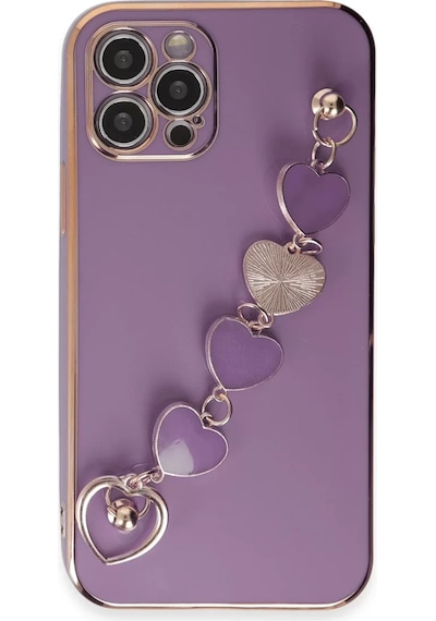 Newface Apple iPhone Uyumlu 12 Pro Kılıf Esila Silikon - Mor