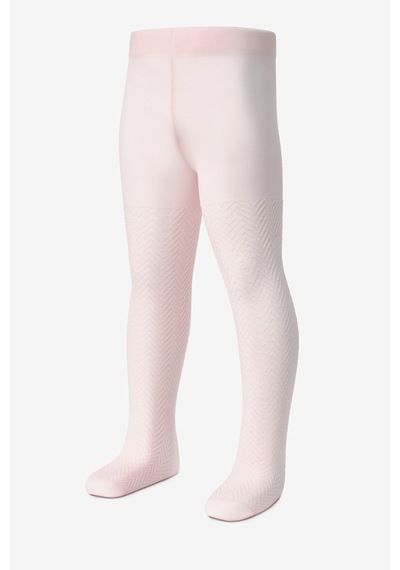 Le Mabelle Pembe Zigzak Desenli Kız Çocuk Külotlu Çorap Pembe