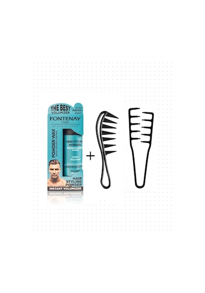 Fontenay Saç Pudra Toz Wax Mat Effect 20gr + Mucizevi Şekil Tarağı + Şekil Tarak 3'lü Set