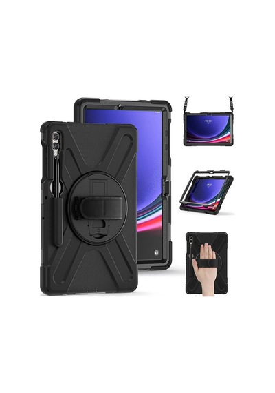 Galaxy Tab S9 Fe Plus 12.4 Uyumlu Amazing Tablet Kılıf Standlı Koruyucu Kapak Arka Kapak