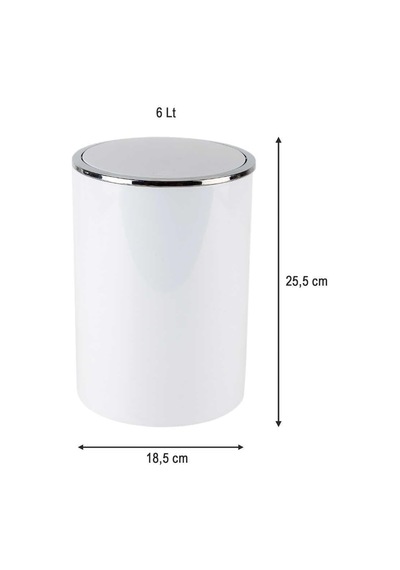 Lenox Çöp Kovası 6 Lt Beyaz M-e35-01