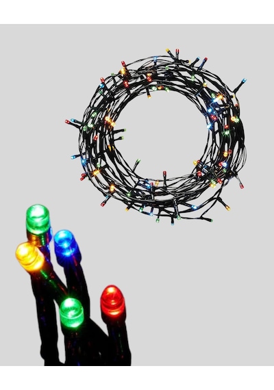 2x2 Metre Pil İle Çalışan Perde Led Işık - 8 Modlu Dekoratif Çok Renkli 20135676