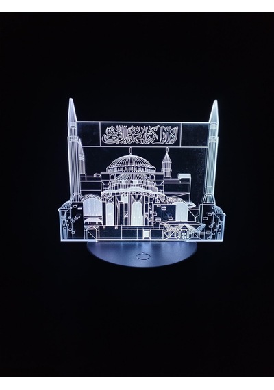 3d Ayasofya Figürlü Gece Lambası Çok Renkli