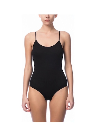 NBB Kadın Siyah Ince Askılı Çıtçıtlı Body 2935 001