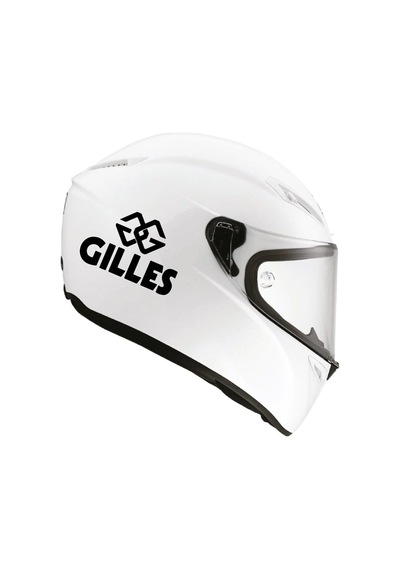 Tek Renk Gilles Gilles Helmet Stickers Kask Sticker Etiket Mode