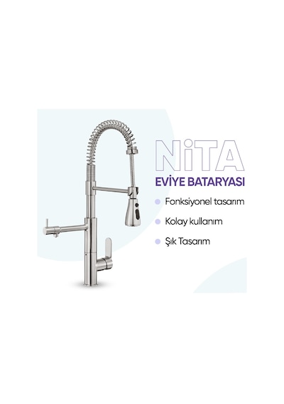 Eca Nita 3 Akışlı Arıtıcı Mutfak Eviye Bataryası Su Arıtma Bağlantılı 102118350