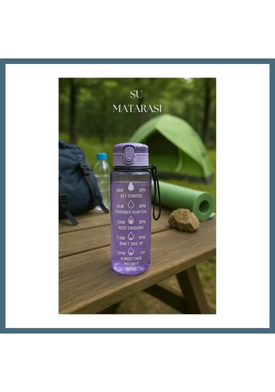 Bezos Suluk & Su Şişesi & Sporcu Matara Mor 1000 Ml Agc