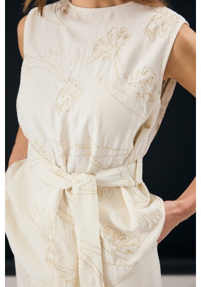 Sateen Dina Bluz - Taş-137324