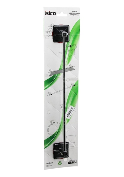 Siyah Uzun Metal Havluluk Yapışkanlı Montaj Bny-705 Bx40 Renkli
