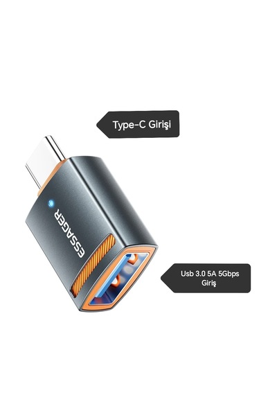 Essager Type-c To Usb 3.0 Hızlı 5a 5gbps Çevirici Dönüştürücü