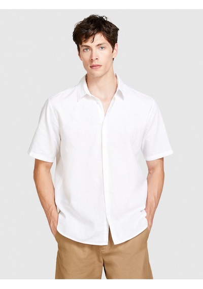 Sisley Keten Pamuk Karışımlı Pileli Regular Fit Kısa Kollu Gömlek Erkek Beyaz Gömlek - 324p59a2sq03k Sisley Keten Pamuk Karışımlı Pileli Regular Fit Kısa Kollu Gömlek Erkek Beyaz Gömlek - 324p59a2sq03k