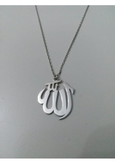 Gümüş Allah Yazılı Kolye 453494437