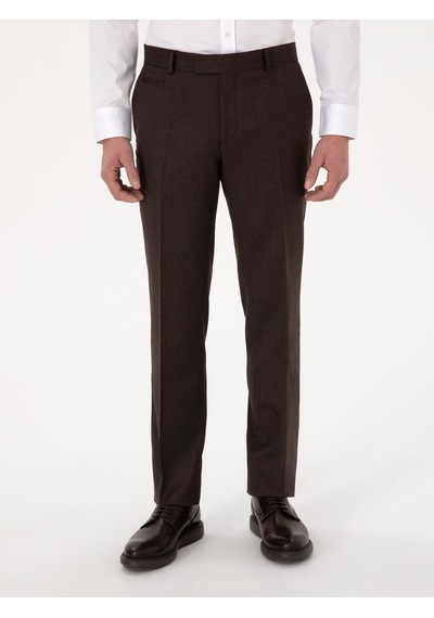 Cacharel Kahverengi Slim Fit Kumaş Pantolon Cacharel Kahverengi Slim Fit Kumaş Pantolon