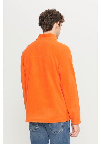 AC&Co / Altınyıldız Classics  Erkek Turuncu Anti-pilling Tüylenme Yapmayan Standart Fit Dik Yaka Polar Sweatshirt Turuncu