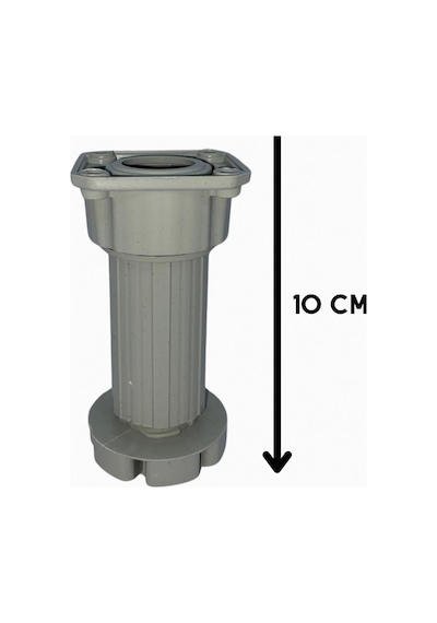 10-15cm Ayarlı Mobilya Ayağı Baza, Mutfak Banyo Dolabı, Koltuk/kanepe Yüksek Ayak Gri Diğer