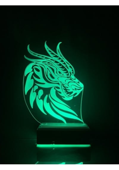 Özel Tasarım Fantastik Ejderha 3D Led Lamba