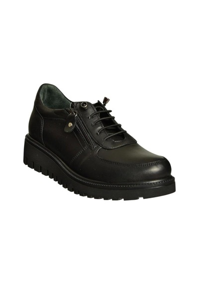 Fox Shoes U555040403 Siyah Hakiki Deri Günlük Kadın Ayakkabı Siyah-hakiki Deri