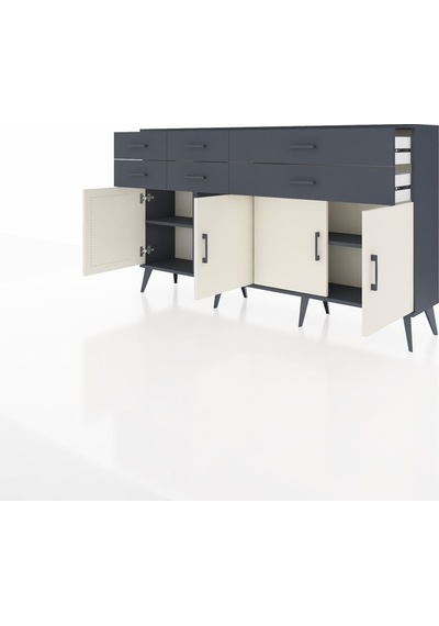 Arges Konsol 3 Raflı 6 Çekmeceli 4 Kapaklı 176x30x99 Antrasit-aytaşı/antrasit Aytası/antrasıt - Antrasıt Arges Konsol 3 Raflı 6 Çekmeceli 4 Kapaklı 176x30x99 Antrasit-aytaşı/antrasit Aytası/antrasıt - Antrasıt