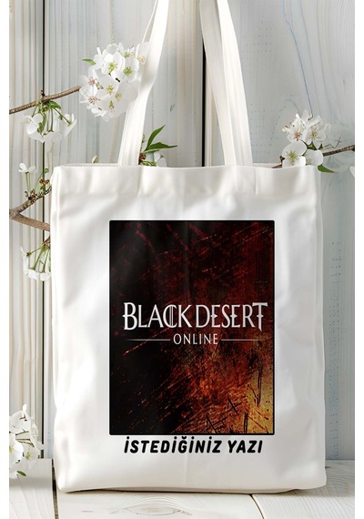 Art Hediye Black Desert Oyun Baskılı Bez Çanta Omuz Çantası Kişiye Özel Model 1 Çok Renkli