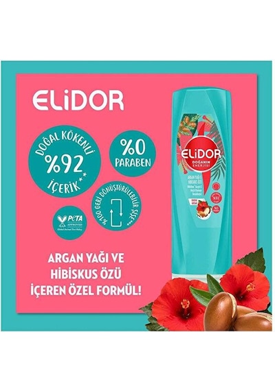Elidor Doğanın Enerjisi Argan Yağı&Hibisküs Özü Saç Bakım Kremi 3