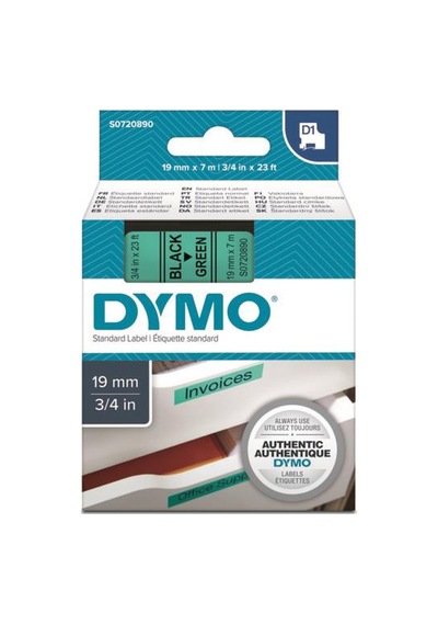 Dymo D1 Yeşil/siyah Yedek Şerit 19mm X 7mt 45809