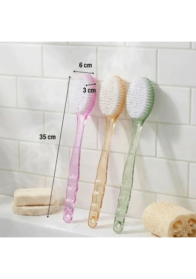 Go İthalat Plastik Saplı Vücut Temizleme Fırçası - Çok Amaçlı Sırt Ve Vücut İçin Banyo Ve Duş Kese A