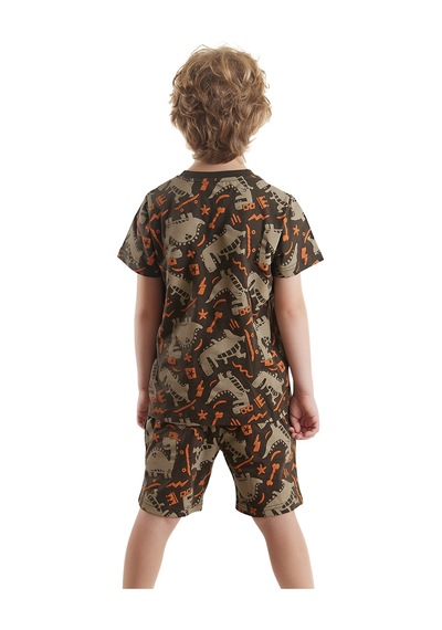 Kaykay Dino Erkek Çocuk Yazlık T-shirt Şort Takım