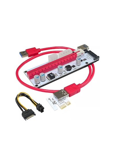 PCI-E 1X To 16X USB 3.0 Riser Kart Uzatıcı Yükseltici