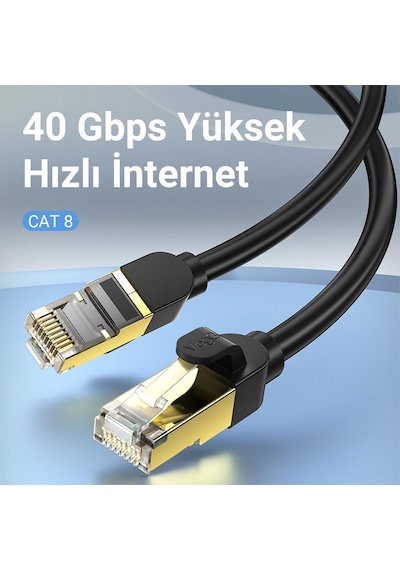Veggieg Cat8 40gbps 2000mhz Stp Rj45 Ethernet Kablosu 2 Metre