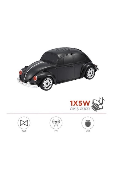 Torima D-49 Araba Voswos Retro Tasarım Bluetooth Hoparlör