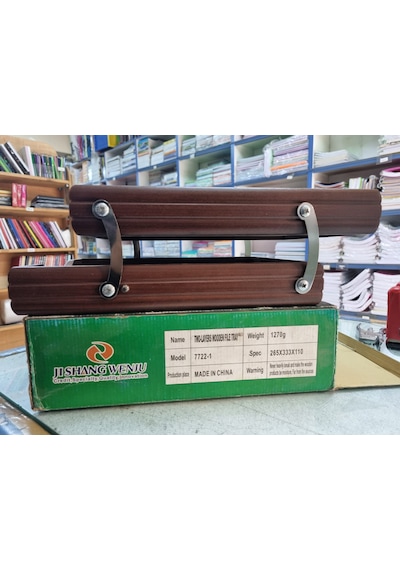 Ahşap 2 Li Evrak Rafı 7722-1
