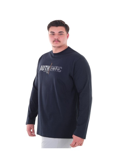 Erkek 115-155 Kilo Arası İçin Uygun Uzun Kol Bisiklet Yaka Mevsimlik Baskılı İnce Sweatshirt Lacivert Erkek 115-155 Kilo Arası İçin Uygun Uzun Kol Bisiklet Yaka Mevsimlik Baskılı İnce Sweatshirt Lacivert