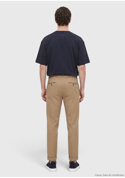 Ramsey Lacivert Düz %100 Pamuk T-shirt lacivert navy Blue