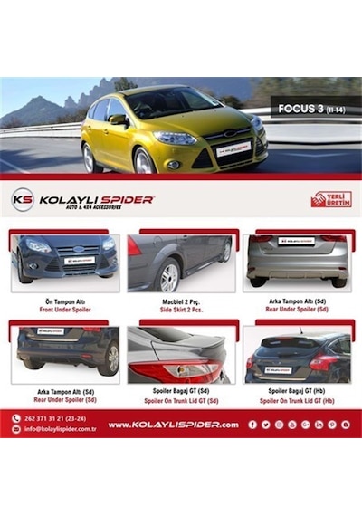 Ford Focus 3 Sd Cam Üst Çıtası 16 Prç. Krom 2011-2014