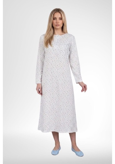 Mecit Pijama Mecit 6384 Mavi Büyük Beden Kadın Sabahlık Pijama Gecelik Seti