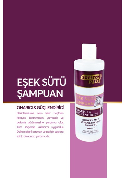 Onarıcı Güçlü Eşek Sütü Şampuan 400 Ml
