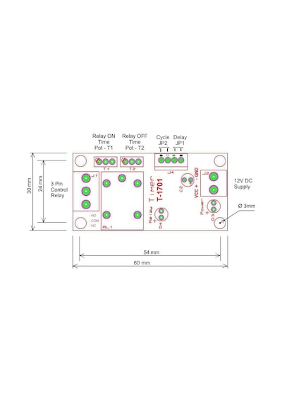 T-1701 Zaman Saati Röle Modülü - UART Programlanabilir Timer