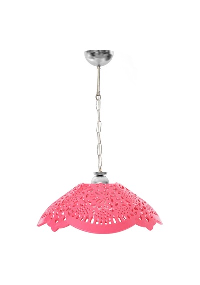 Fuşya Akrilik Avize Soft Pembe Modern Aydınlatma 35x35x12 Cm Çok Renkli