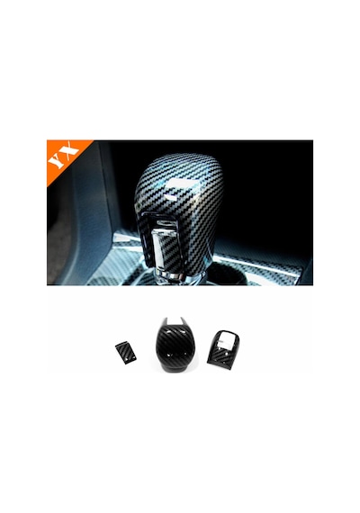 Honda Cıvıc Fc5 / Fk7 Karbon Fıber Vıtes Topuzu Kaplama Koruma 3'lü Set Sedan & Hatchback Diğer