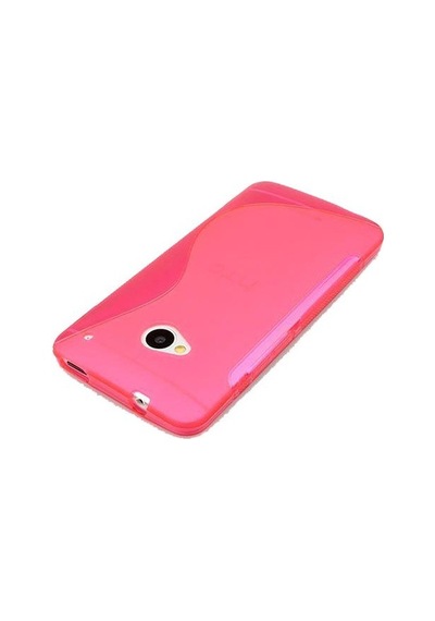 One M7 İle Uyumlu Desenli Silikon Kılıf Pembe