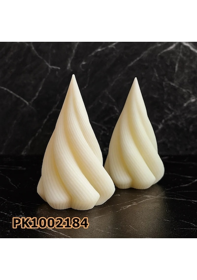 Pk1002184 - Silikon Kalıp Mum Kalıbı - Burgu Mum